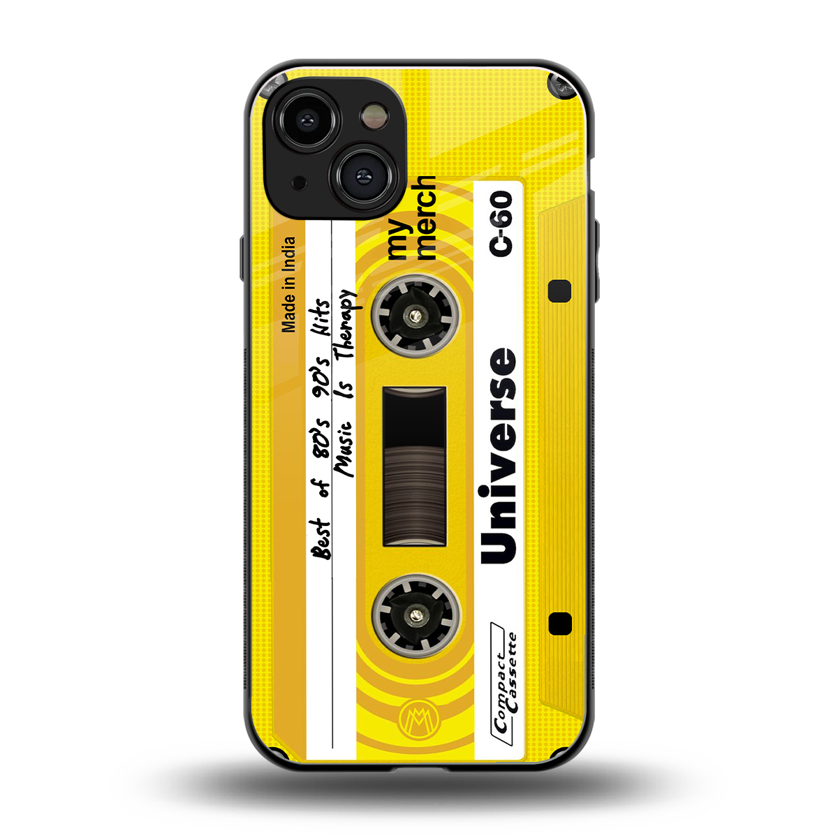 music is therapy back phone cover | glass case for iphone 15