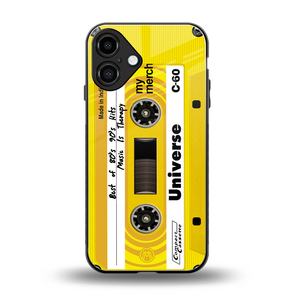 music is therapy back phone cover | glass case for iphone 16 plus