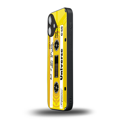 music is therapy back phone cover | glass case for iphone 16 plus