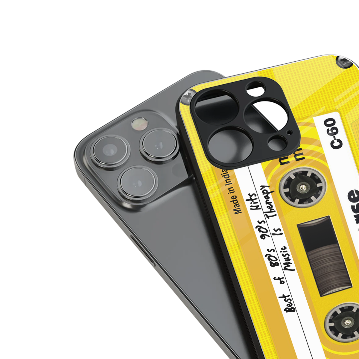music is therapy back phone cover | glass case for iphone 15 plus