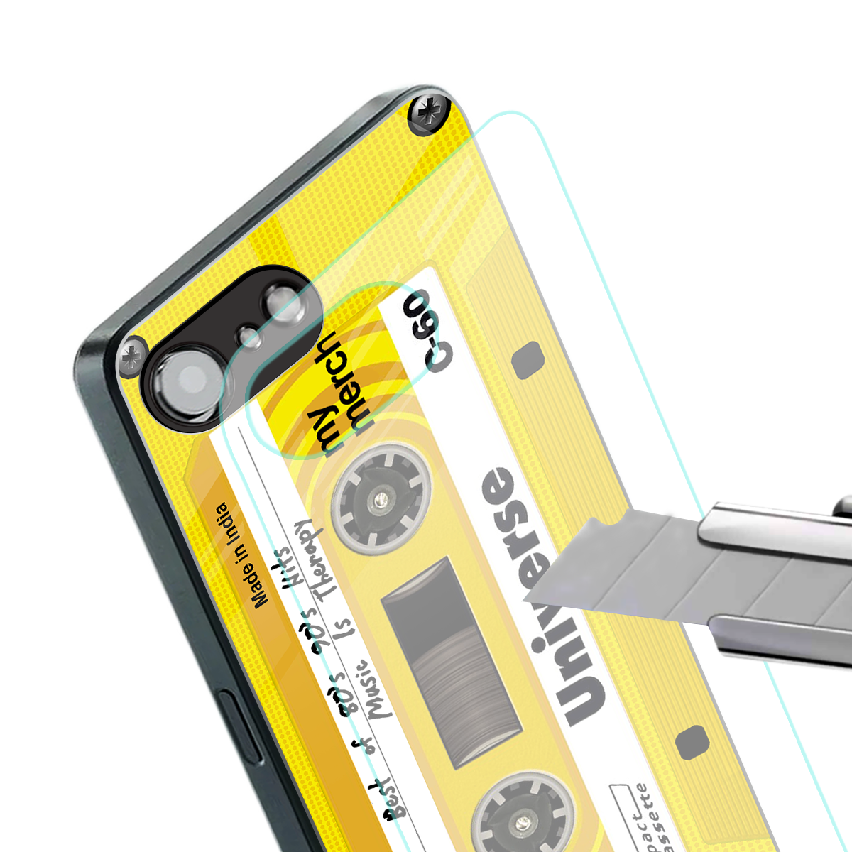 music is therapy back phone cover | glass case for iphone 16e