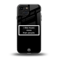music over people black edition back phone cover | glass case for iphone 13 mini