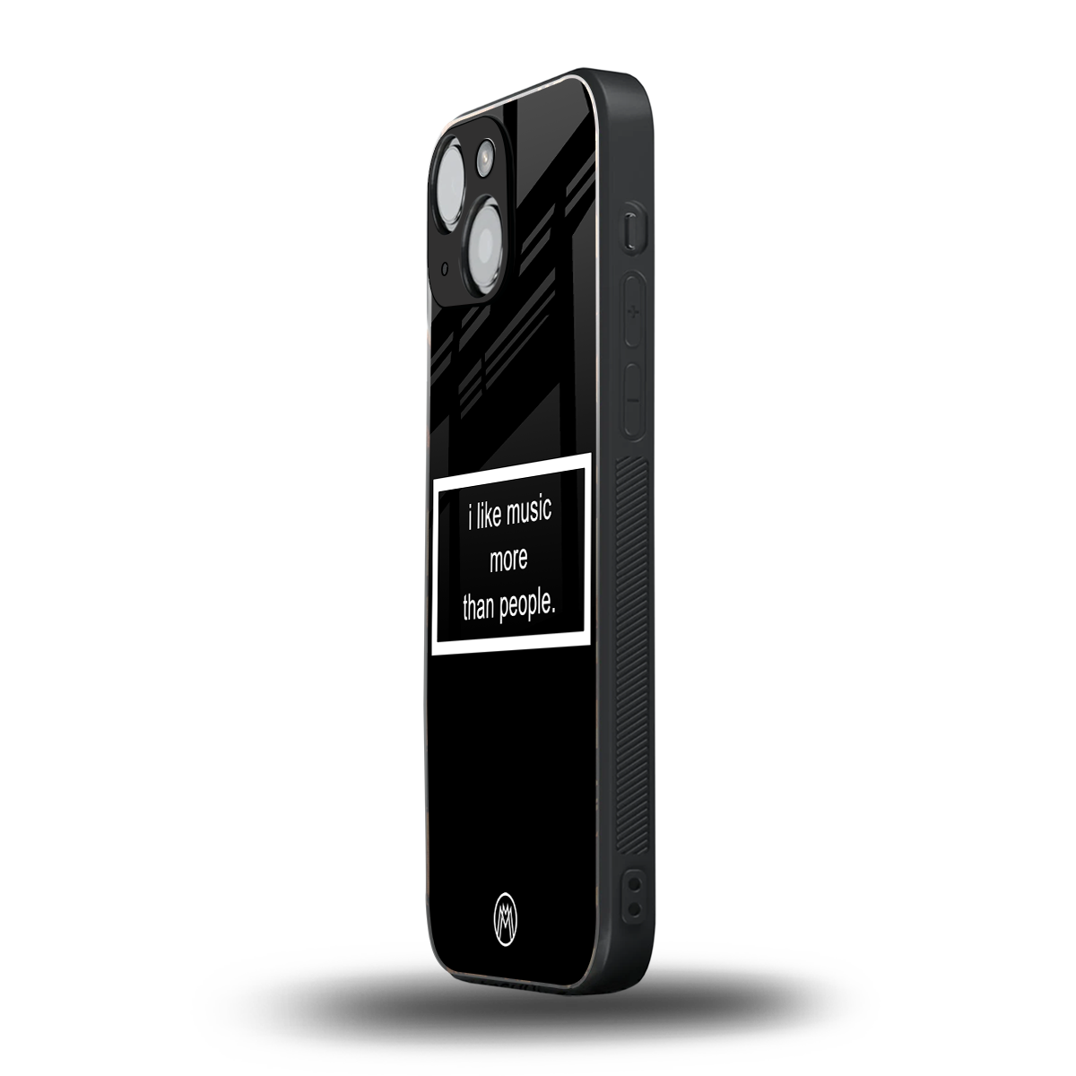 music over people black edition back phone cover | glass case for iphone 13 mini