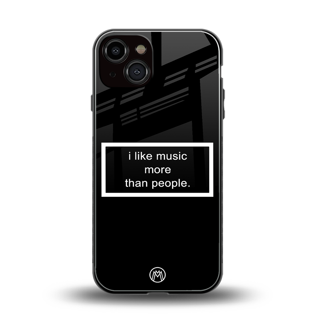 music over people black edition back phone cover | glass case for iphone 13