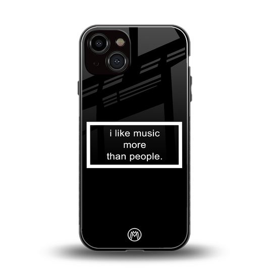 music over people black edition back phone cover | glass case for iphone 13