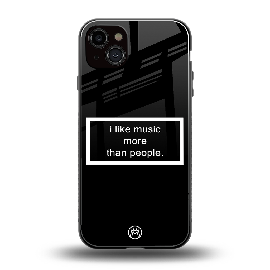 music over people black edition back phone cover | glass case for iphone 15 plus