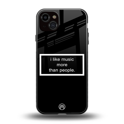 music over people black edition back phone cover | glass case for iphone 14 plus
