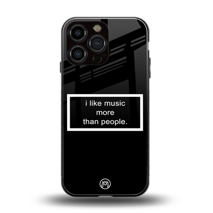 music over people black edition back phone cover | glass case for iphone 14 pro max