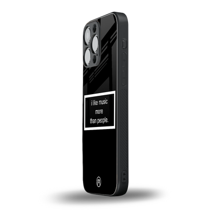 music over people black edition back phone cover | glass case for iphone 14 pro max
