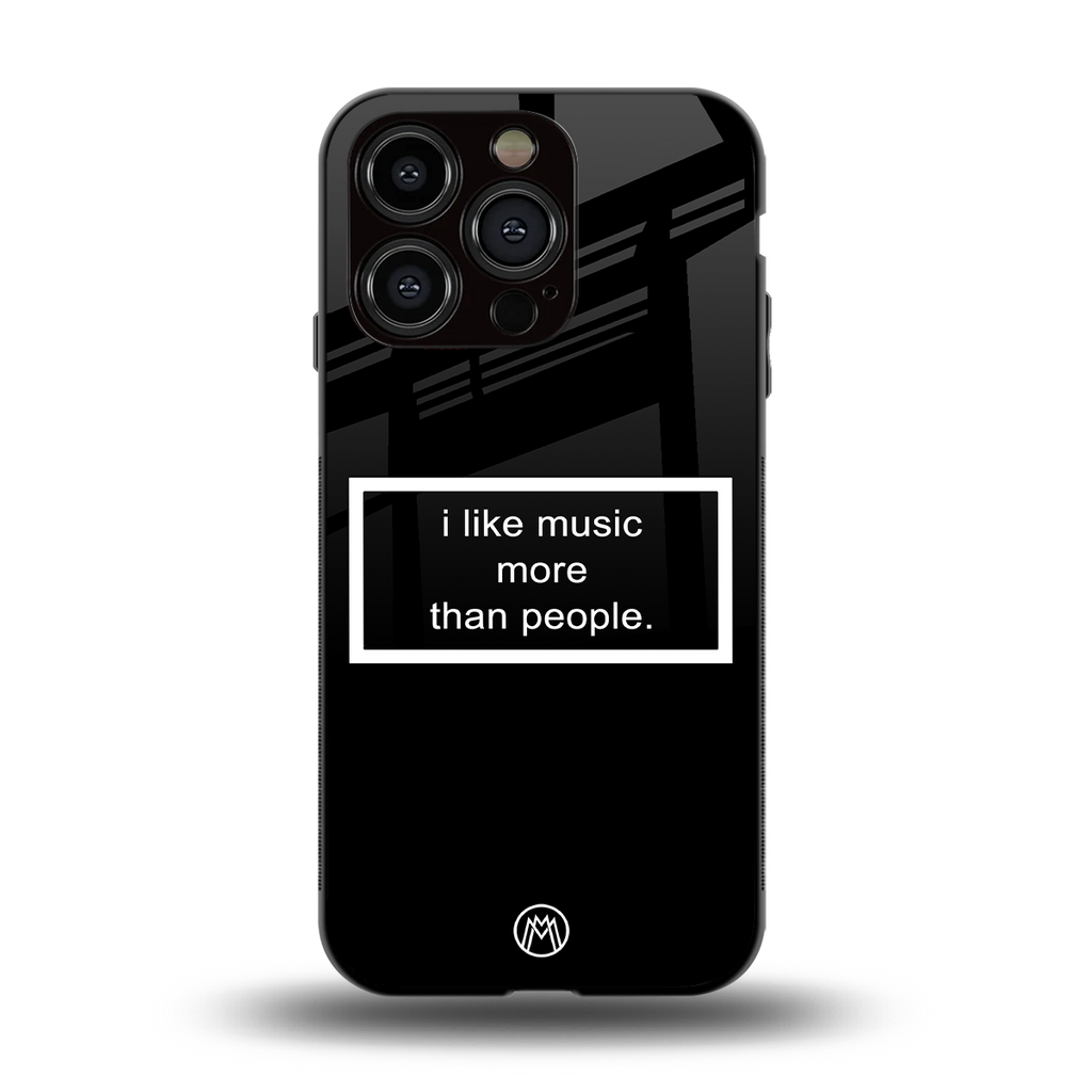 music over people black edition back phone cover | glass case for iphone 15 pro