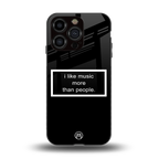 music over people black edition back phone cover | glass case for iphone 15 pro