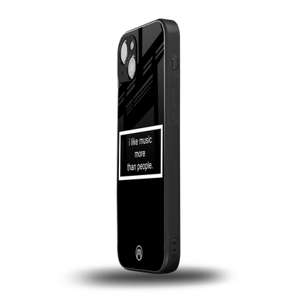 music over people black edition back phone cover | glass case for iphone 14