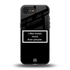 music over people black edition back phone cover | glass case for iphone 16e