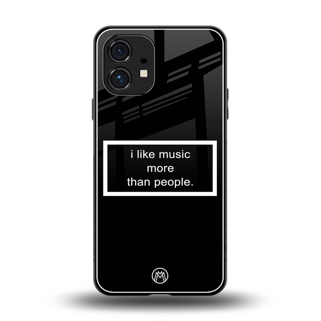 music over people black edition back phone cover | glass case for nothing phone 1