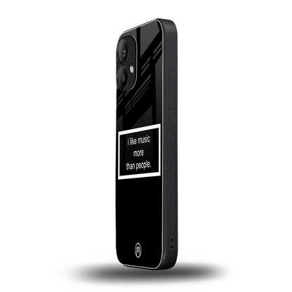 music over people black edition back phone cover | glass case for nothing phone 2