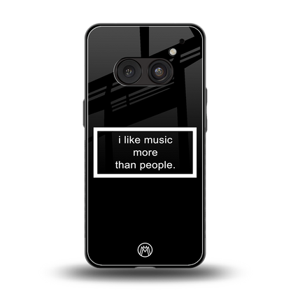 music over people black edition back phone cover | glass case for nothing phone 2a