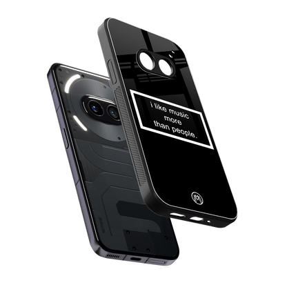 music over people black edition back phone cover | glass case for nothing phone 2a