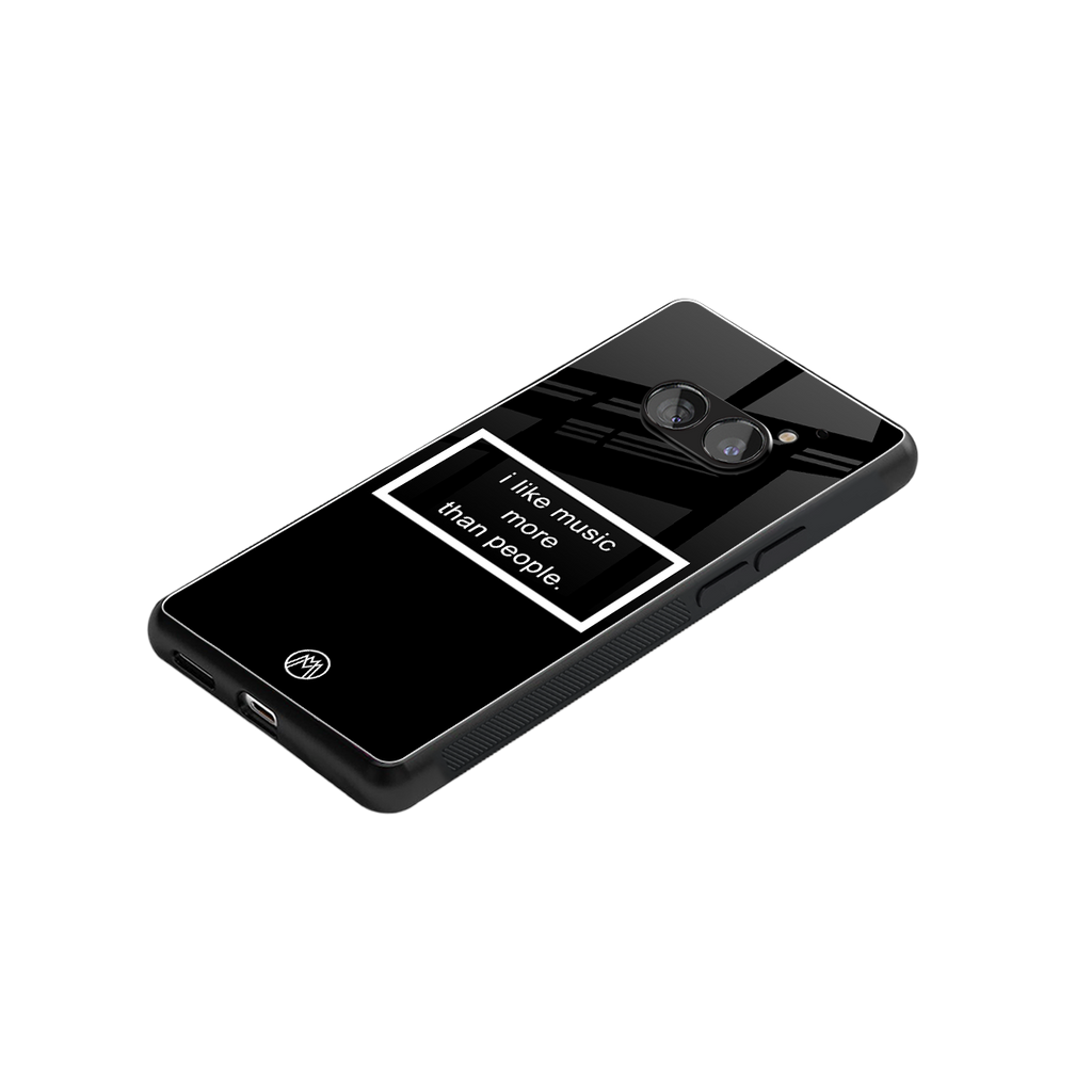 music over people black edition back phone cover | glass case for nothing phone 2a