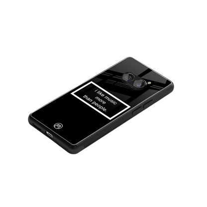 music over people black edition back phone cover | glass case for nothing phone 2a