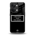 music over people black edition back phone cover | glass case for oneplus nord 3