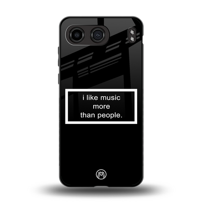 music over people black edition back phone cover | glass case for oneplus nord 4