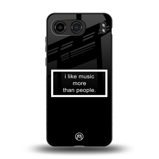 music over people black edition back phone cover | glass case for oneplus nord 4
