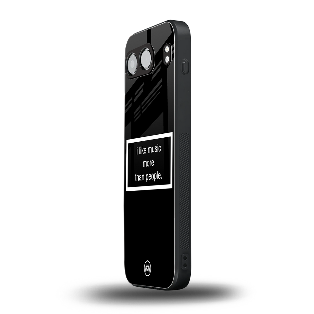 music over people black edition back phone cover | glass case for oneplus nord 4