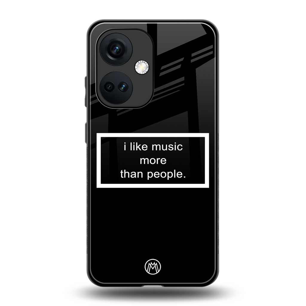 music over people black edition back phone cover | glass case for oneplus nord ce 3