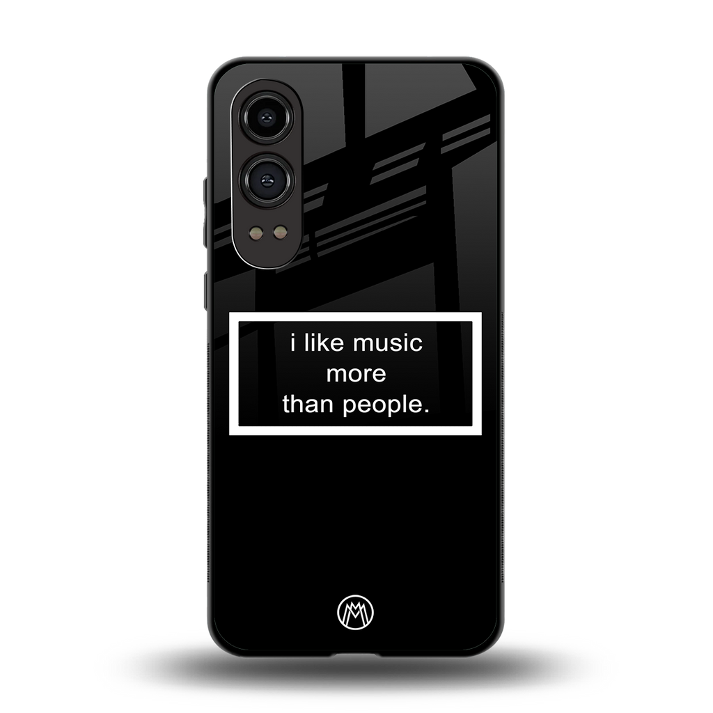 music over people black edition back phone cover | glass case for oneplus nord ce 4 lite