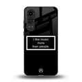 music over people black edition back phone cover | glass case for oneplus nord ce 4 lite