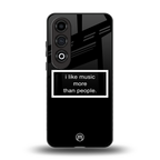 music over people black edition back phone cover | glass case for oneplus nord ce 4