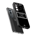 music over people black edition back phone cover | glass case for oneplus nord ce 4