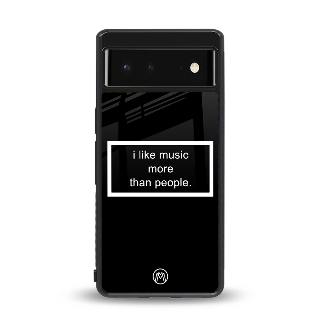 music over people black edition back phone cover | glass case for google pixel 6