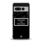 music over people black edition back phone cover | glass case for google pixel 7 pro
