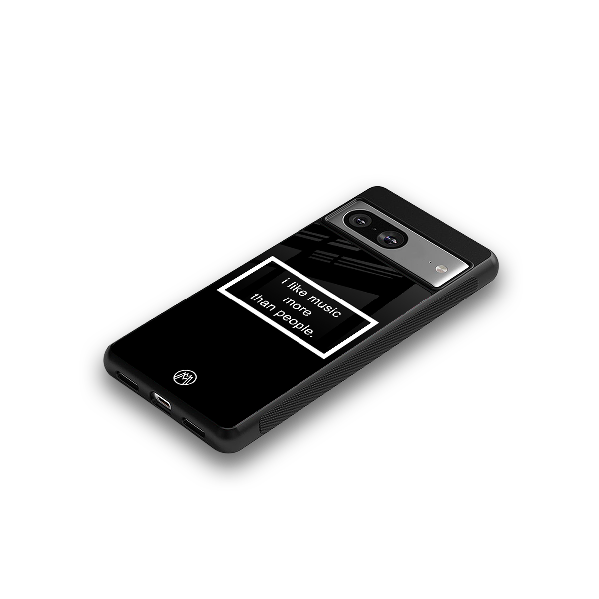 music over people black edition back phone cover | glass case for Google Pixel 8