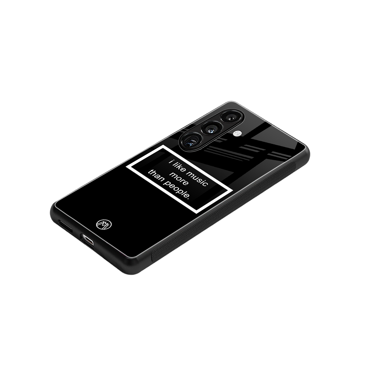 music over people black edition back phone cover | glass case for samsung galaxy s23 plus