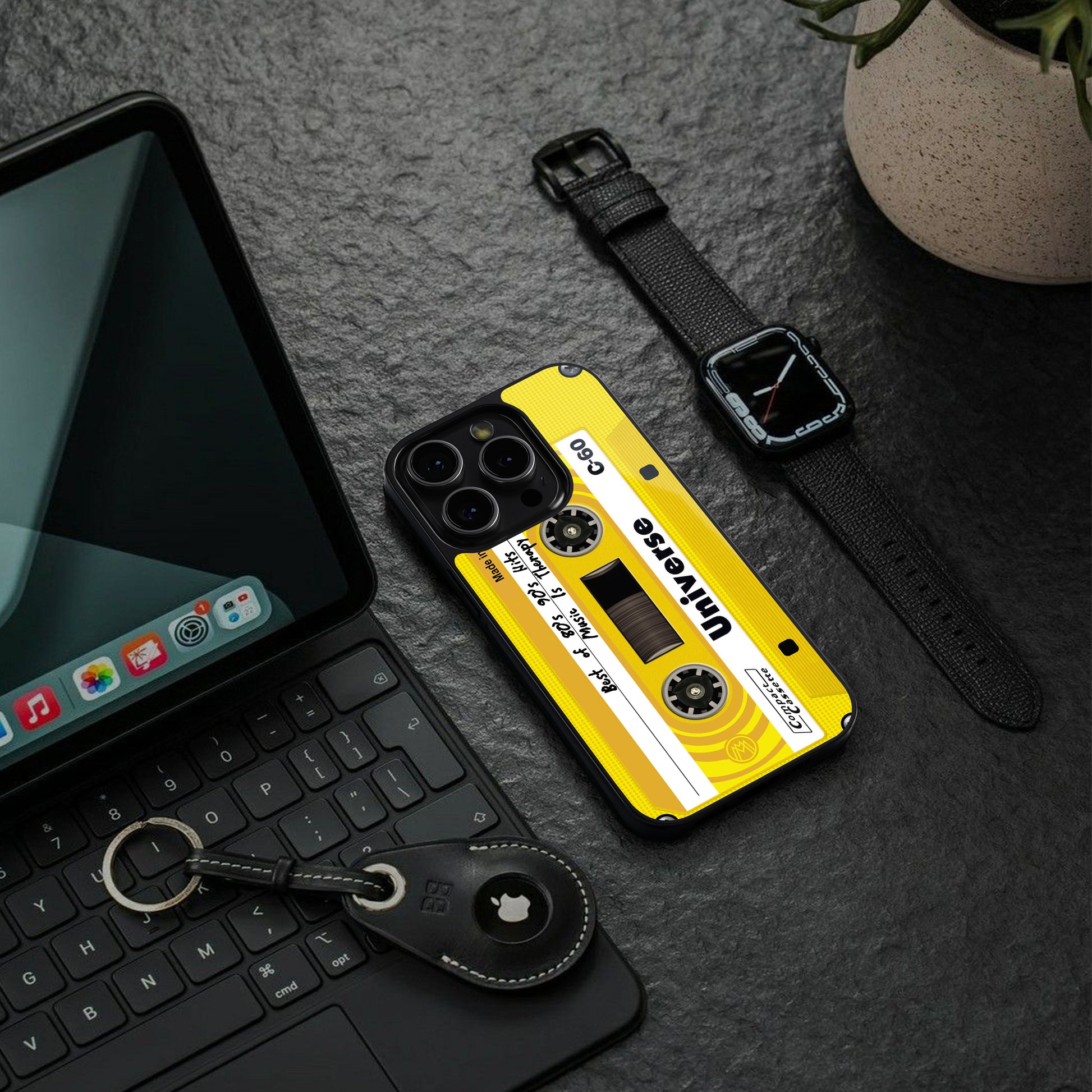 music is therapy back phone cover | glass case for iphone 16 pro