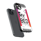 my bed boarding pass ticket back phone cover | glass case for iphone 13 mini