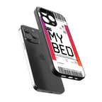 my bed boarding pass ticket back phone cover | glass case for iphone 16 pro