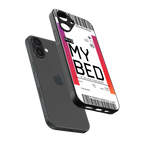 my bed boarding pass ticket back phone cover | glass case for iphone 16