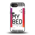 my bed boarding pass ticket back phone cover | glass case for iphone 16e
