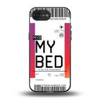my bed boarding pass ticket back phone cover | glass case for iphone 16e
