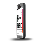 my bed boarding pass ticket back phone cover | glass case for iphone 16e