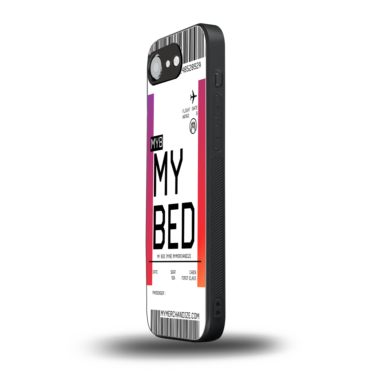my bed boarding pass ticket back phone cover | glass case for iphone 16e