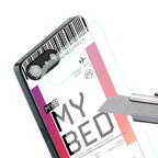 my bed boarding pass ticket back phone cover | glass case for iphone 16e