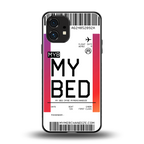my bed boarding pass ticket back phone cover | glass case for nothing phone 1