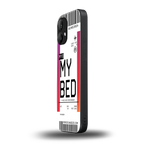 my bed boarding pass ticket back phone cover | glass case for nothing phone 2