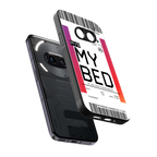 my bed boarding pass ticket back phone cover | glass case for nothing phone 2a