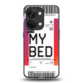 my bed boarding pass ticket back phone cover | glass case for oneplus nord 3