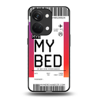 my bed boarding pass ticket back phone cover | glass case for oneplus nord 3